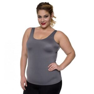 InstantFigure Curvy Plus Size Activewear Scoop Neck Tank Top -